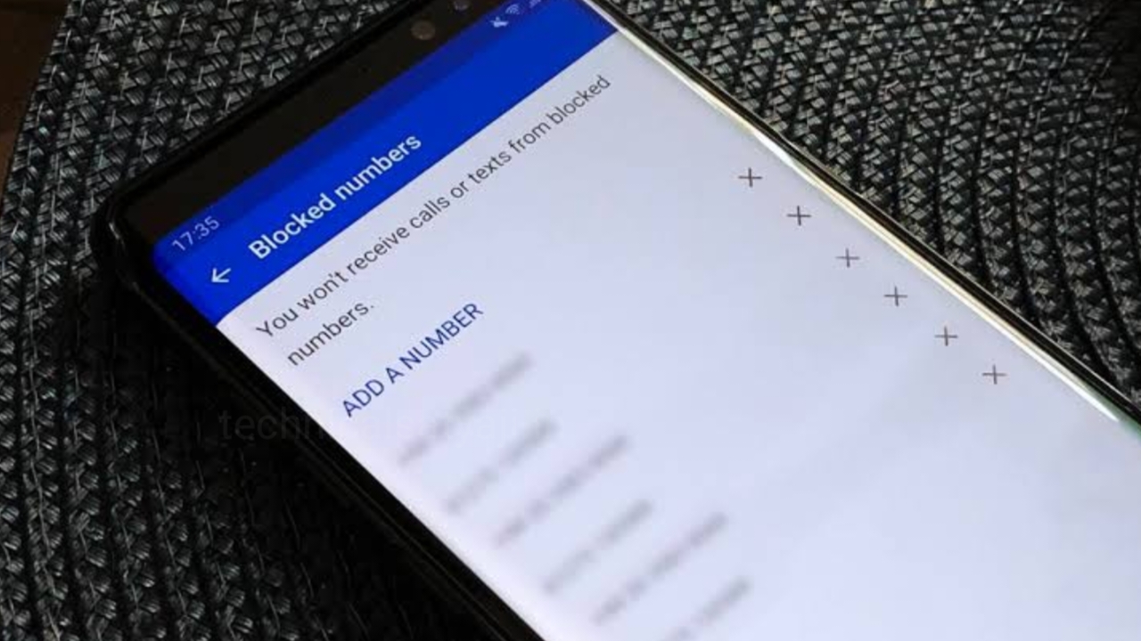 android block numbers not in contacts